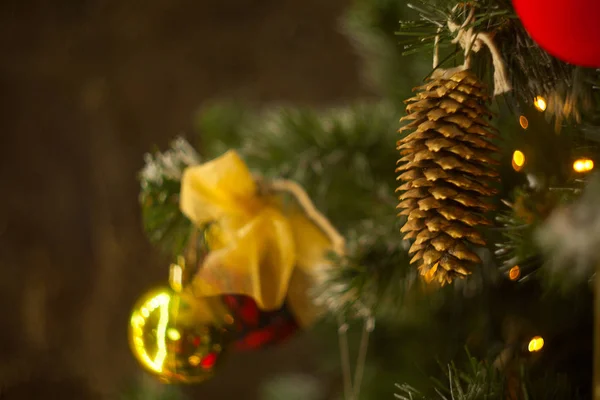 Hermoso Fondo Abstracto Navidad Con Guirnaldas Navidad — Foto de Stock