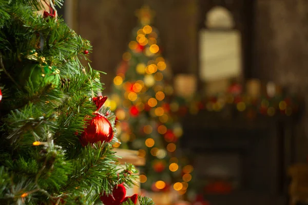 Schöne Abstrakte Weihnachtshintergrund Mit Weihnachtsgirlanden — Stockfoto