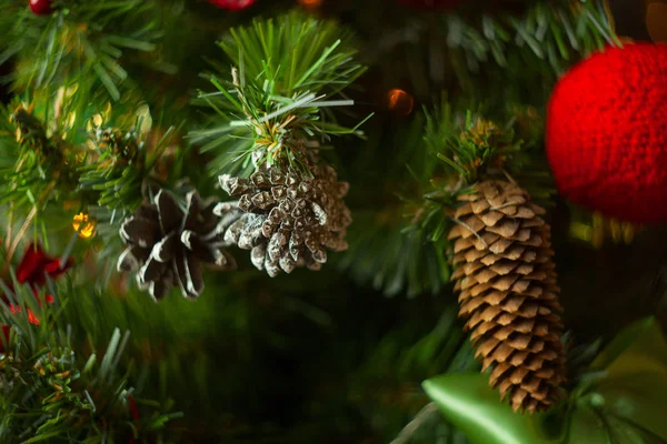 Fundo Natal Abstrato Bonito Com Guirlandas Natal — Fotografia de Stock