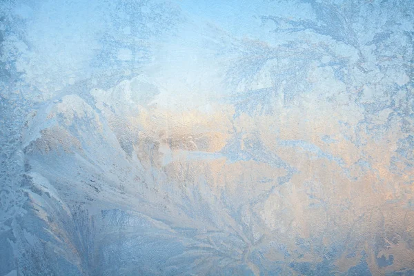 beautiful winter texture patterns of frost on window