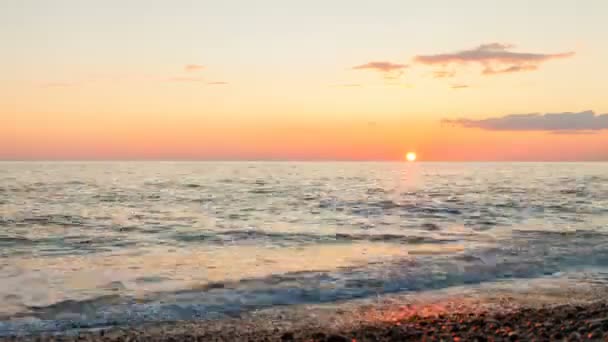 Hermoso Mar Timelapse Puesta Sol Mar Mediterráneo Verano — Vídeos de Stock