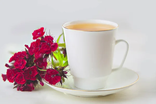 Té verde en una hermosa taza — Foto de Stock