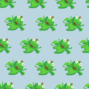 Gökyüzünde uçan bir ejderha deseni