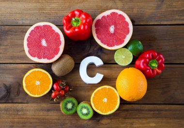 Meyve ve sebze C vitamini. Doğal ürünleri C vitamini ve Word'de C zengin