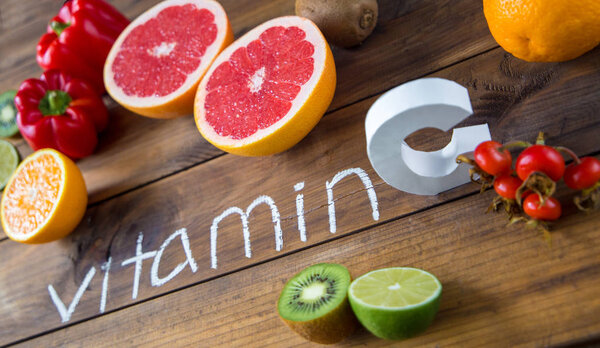 Vitamin C in fruits and vegetables. Natural products rich in vitamin C