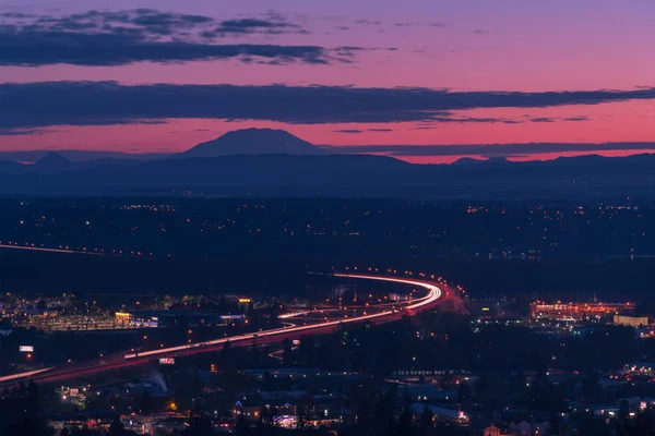 Bergzonsondergang Oregon — Stockfoto