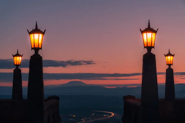 Oregon Dağ Batımı — Stok fotoğraf