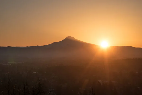 Aufgehende Sonne Über Hood Oregon — Stockfoto