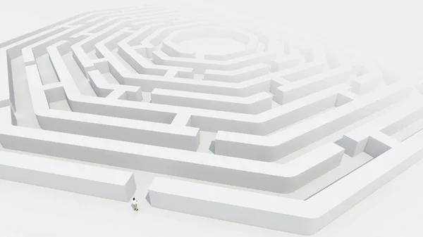 Maze bussiness success background concept, 3D render