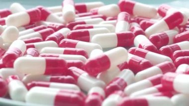 Mavi Plaka yavaş dönme makro kırmızı hapları