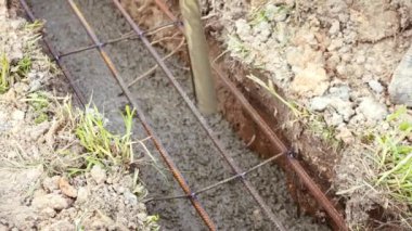 yakın çekim ev yavaş mo temeli dondurulmuş değil geçerli sıvı çimento