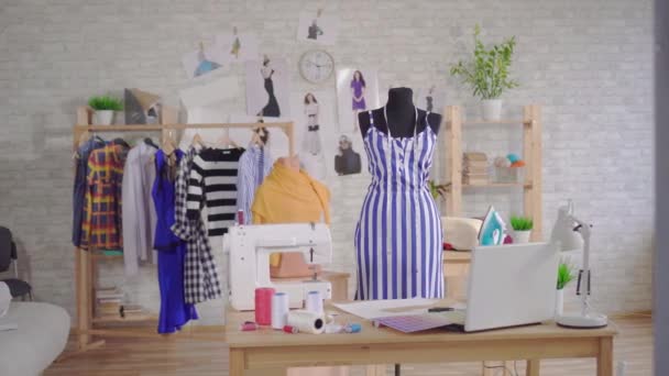 Espaço designer de moda Studio ninguém — Vídeo de Stock