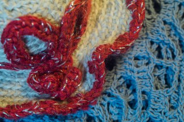 El yapımı örme yün arka plan