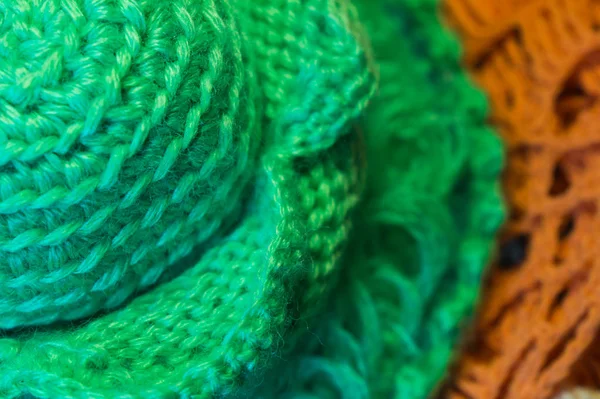 Handmade knitting wool background — Stock Photo, Image