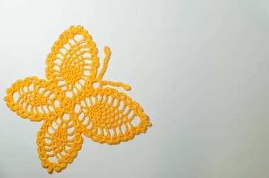 El yapımı örme kelebek battaniye doku arka plan