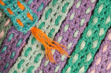 El yapımı yün örme renkli doku arka plan