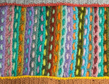 El yapımı yün örme renkli doku arka plan