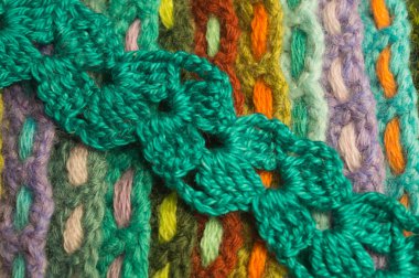 El yapımı yün örme renkli doku arka plan