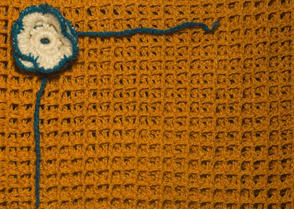Ručně vyrobené pletená přikrývka pozadí — Stock fotografie