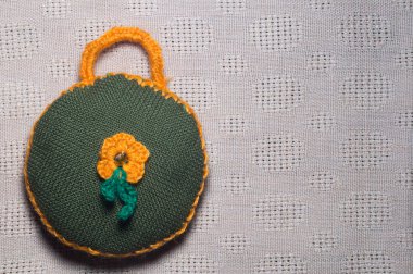 El yapımı örme yün arka plan