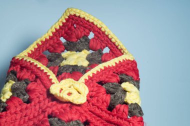 Beyaz üzerinde izole el yapımı örme Ayakkabı yün