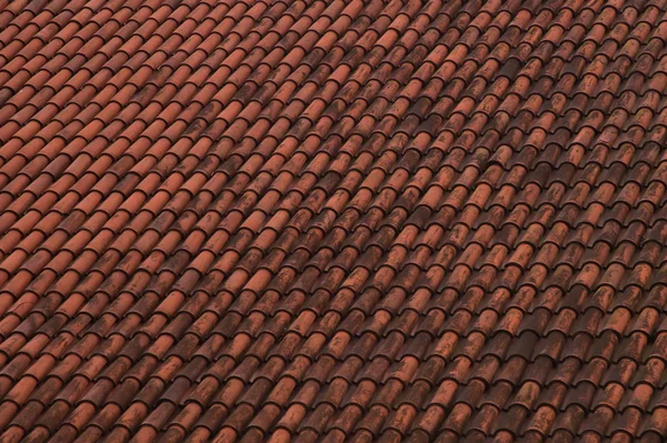 Röd kakel tak struktur bakgrund — Stockfoto