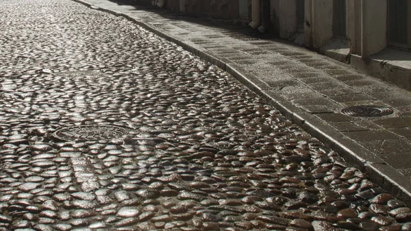 Sten väg Cobble textur bakgrund — Stockfoto