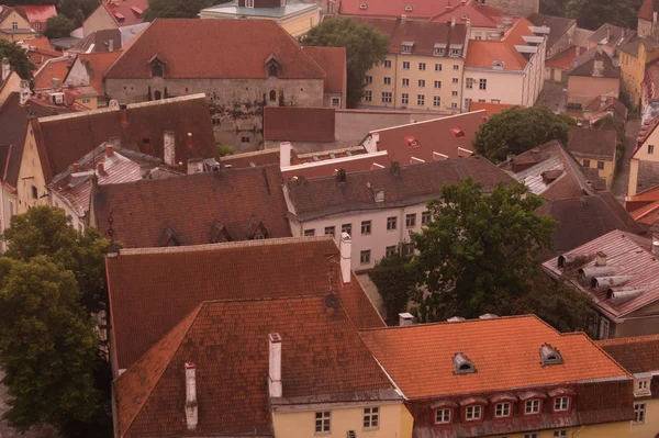 Huizen in het oude centrum van Tallinn Estland — Stockfoto