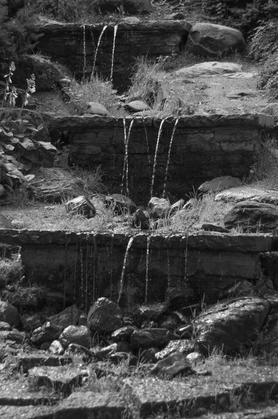 Wasser Bach fließenden Brunnen Natur Hintergrund — Stockfoto
