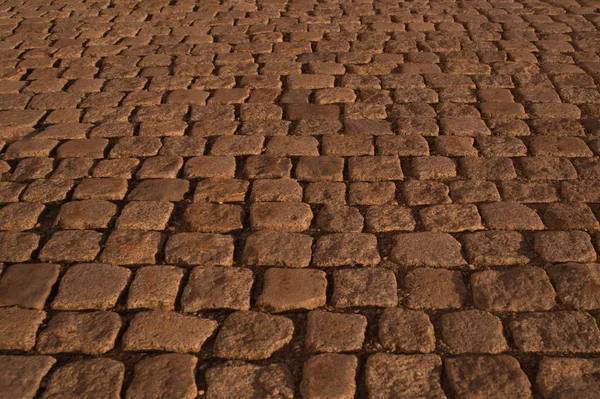 Straatsteen stoep textuur. oude geplaveide achtergrond — Stockfoto
