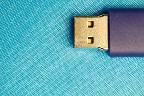 Memory stick isolated on blue background