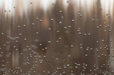 Su kabarcıkları makro. bir kapta kabarcıklar. doğa arka plan