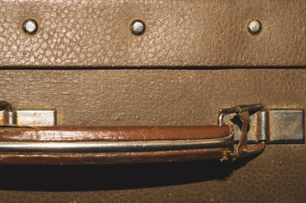 复古手提箱。经典行李。旧行李。复古背景 — 图库照片