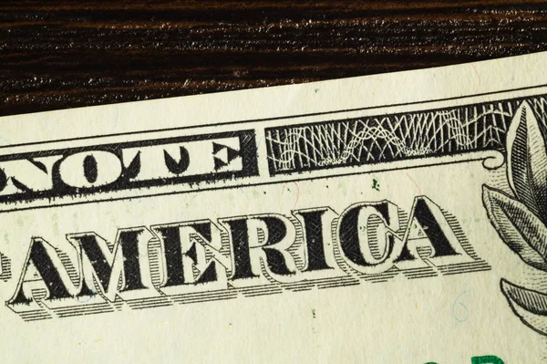Un billete de un dólar de cerca. detalle de un dólar americano — Foto de Stock