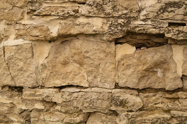 Muro de ladrillo rocoso. fondo de pared de piedra. textura grunge abstracta. vieja mampostería marrón —  Fotos de Stock