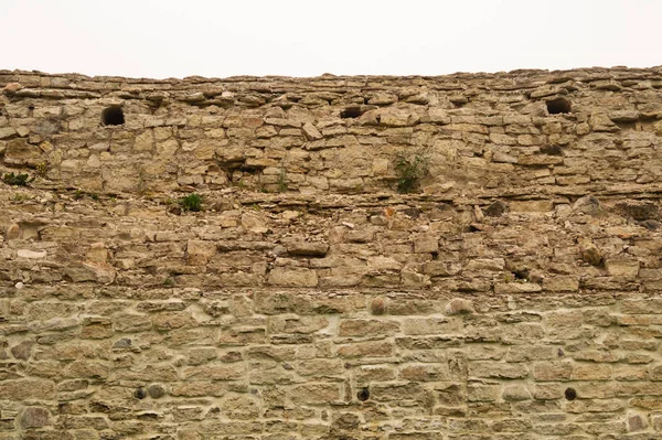 Rocky brick wall. stone wall background. abstract grunge texture. old brown masonry — Stock Photo, Image