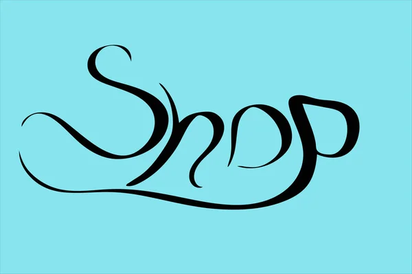 Logo Tienda Letras Modernas Para Tienda Inscripción Vectorial Clipart Para — Vector de stock