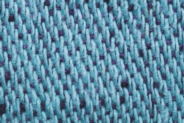 Mavi kumaş dokusu. Örülmüş tekstil geçmişi. örülmüş materyal.