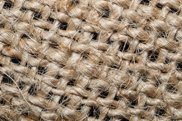 Linen Macro Texture Flax Material Close Sackcloth Background — Stock Photo, Image