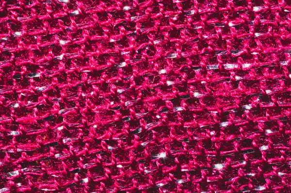 Красная Ткань Текстуры Трикотажный Текстильный Фон Тканый Материал Крупным Планом — стоковое фото