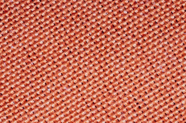 Turuncu Kumaş Dokusu Örülmüş Tekstil Geçmişi Örülmüş Materyal Makro — Stok fotoğraf