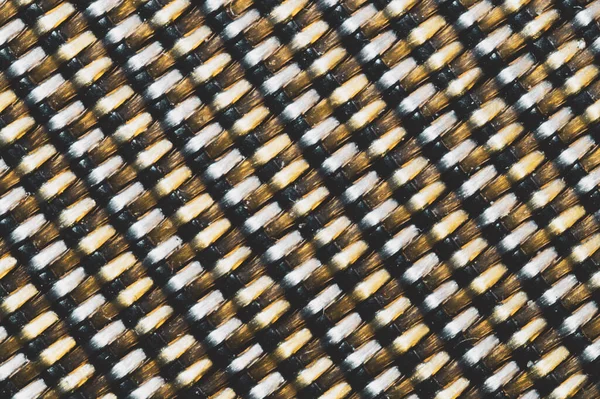 Gewebte Muster Aus Fäden Makro Gewebestruktur Textiler Hintergrund Extrem Nah — Stockfoto