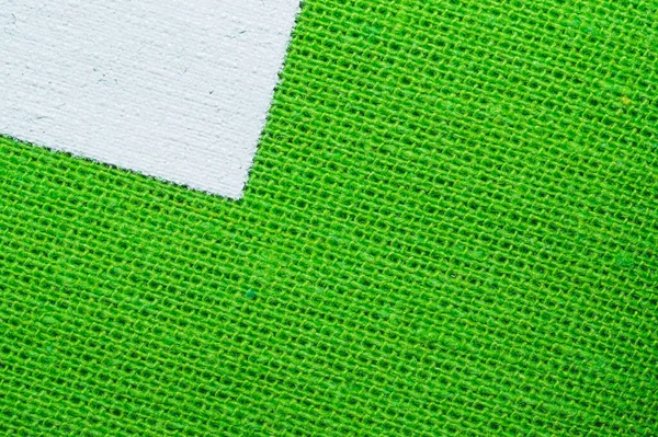 Зеленая Фактура Белой Росписью Трикотажные Ткани Крупным Планом Тканый Фон — стоковое фото