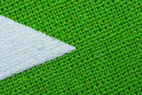 Green Fabric Texture White Painted Place Knitted Textile Close Woven — Stock Photo, Image
