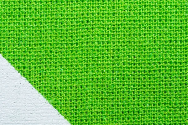 Зеленая Фактура Белой Росписью Трикотажные Ткани Крупным Планом Тканый Фон — стоковое фото