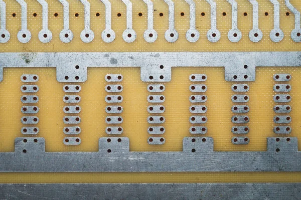 Leiterplatte Ohne Elemente Textolith Oberfläche Vorlage Zum Löten Der Schaltung — Stockfoto