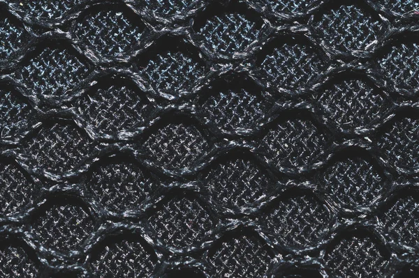 Texture Tissu Noir Près Motif Tricoté Matériel Tissé Fond Textile — Photo