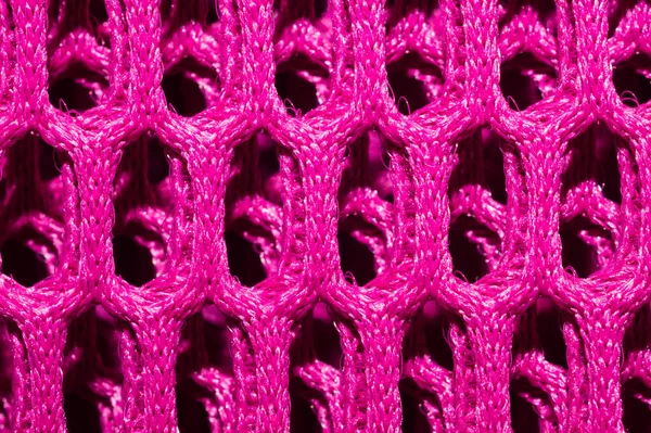 Texture Tissu Rose Macro Motif Tricoté Abstrait Matériel Tissé Fond — Photo