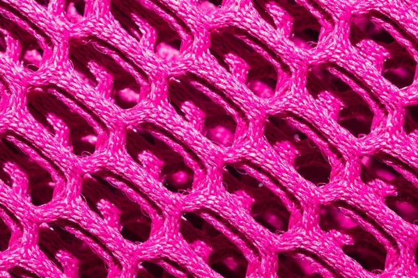 Pink Fabric Texture Macro Abstract Knitted Pattern Woven Material Textile — Stock Photo, Image