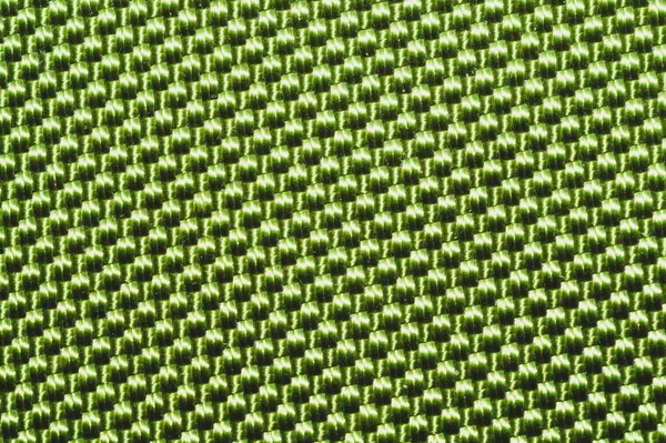 Synthetic Fabric Texture Close Green Braided Surface Woven Background Stitches — Stock Photo, Image